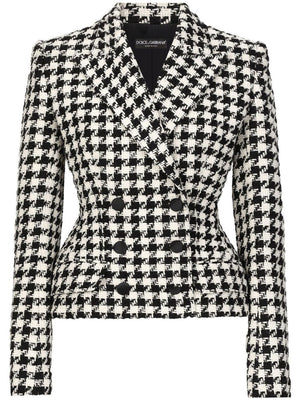 DOLCE & GABBANA Houndstooth Pattern Blazer