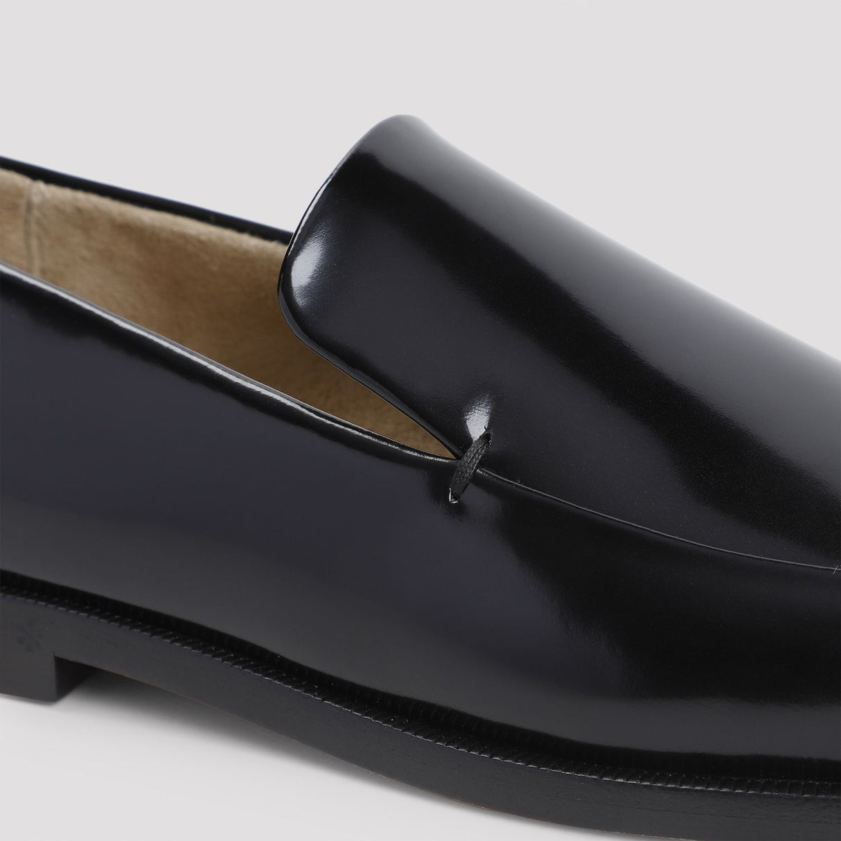 KHAITE Elegant Brushed Leather Loafers