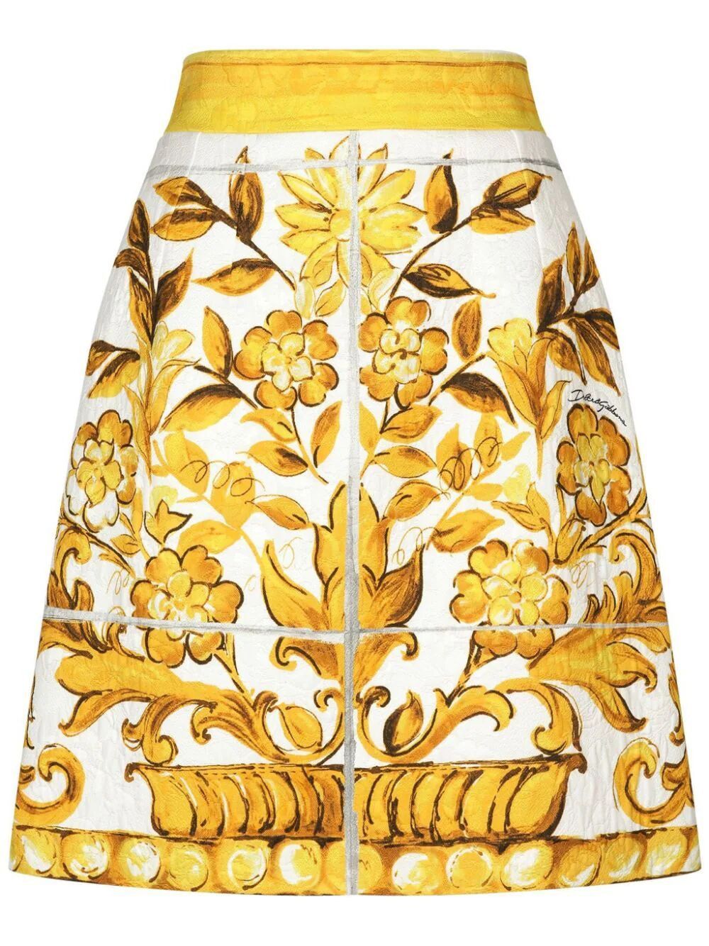 DOLCE & GABBANA Sicilian Summer Cotton Mini Skirt