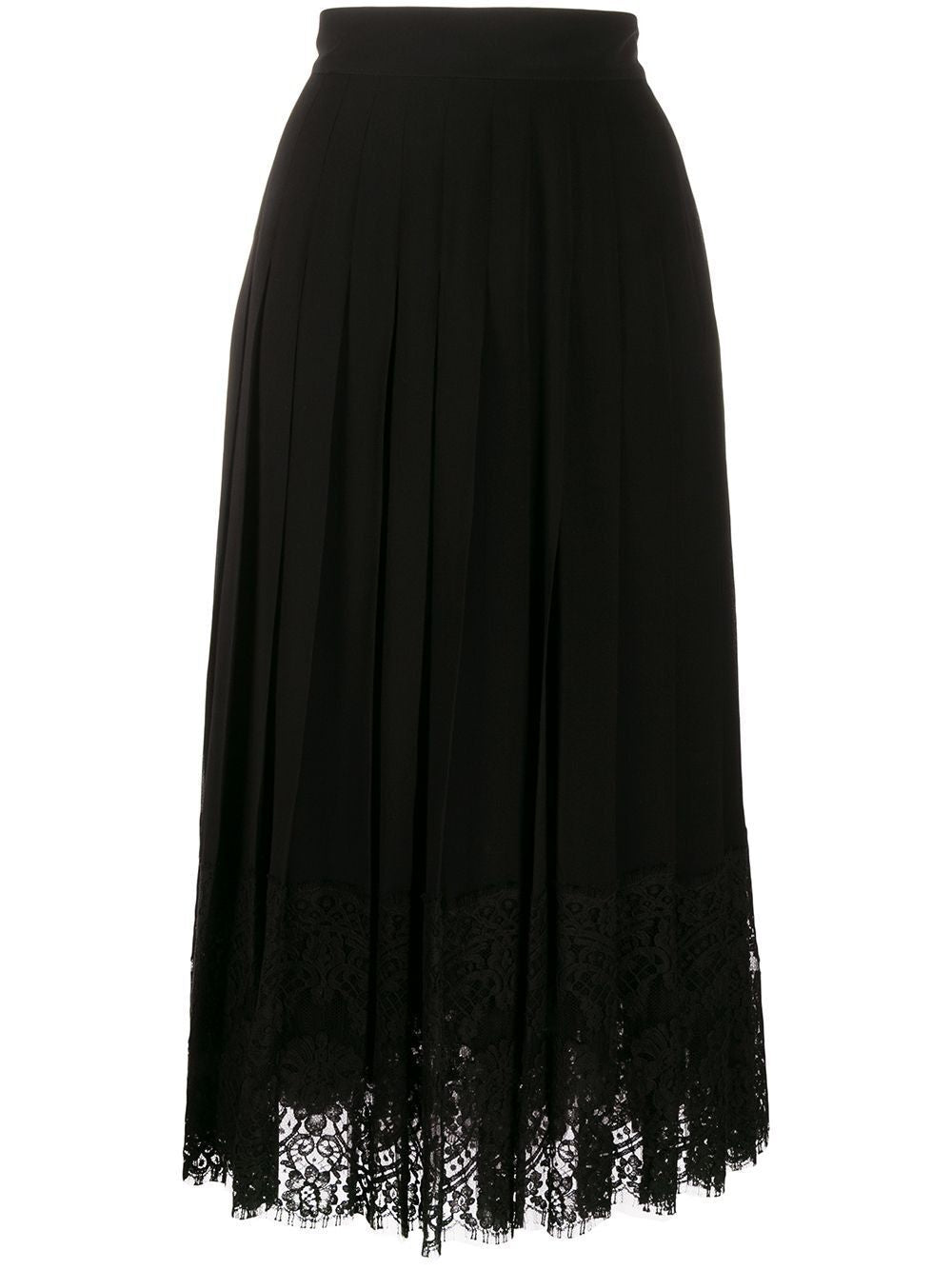 DOLCE & GABBANA LACE TRIM MAXI SKIRT