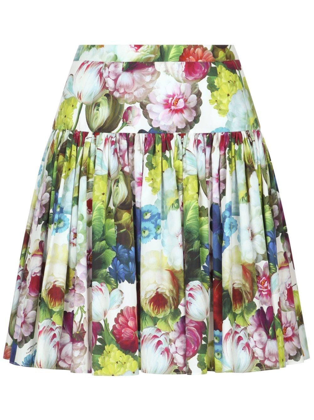 Nocturnal Flower Mini Yoke Skirt for Women - SS24