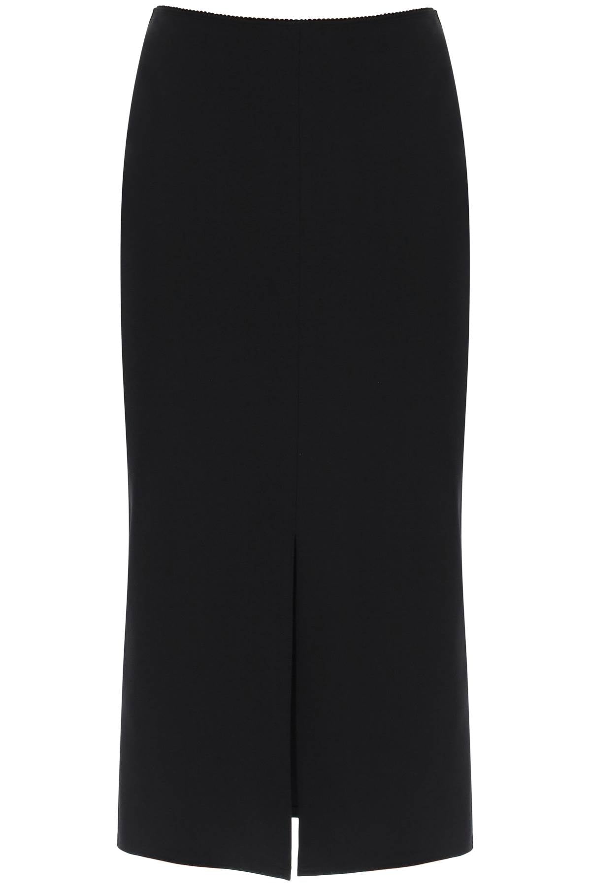 经典米兰缝线女士黑色铅笔裙-FW23系列