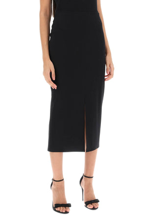 经典米兰缝线女士黑色铅笔裙-FW23系列