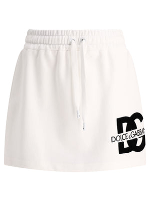 DOLCE & GABBANA White Logo Patch Mini Skirt for Women