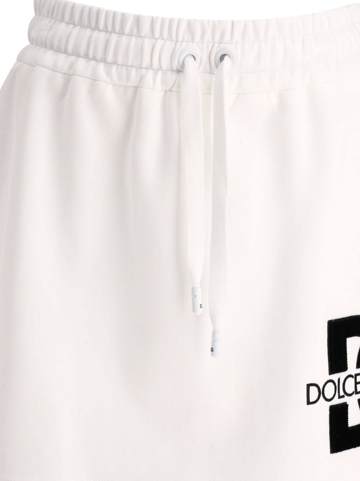 DOLCE & GABBANA White Logo Patch Mini Skirt for Women