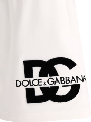 DOLCE & GABBANA White Logo Patch Mini Skirt for Women