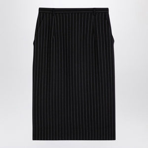 DOLCE & GABBANA High-Waisted Pinstripe Midi Skirt