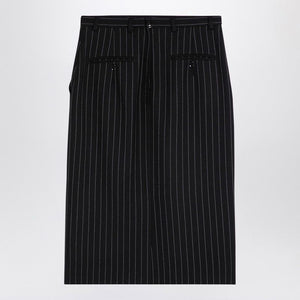 DOLCE & GABBANA High-Waisted Pinstripe Midi Skirt