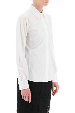 DOLCE & GABBANA White Cotton Blend Shirt for Women | FW23 Season