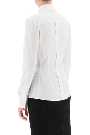 DOLCE & GABBANA White Cotton Blend Shirt for Women | FW23 Season