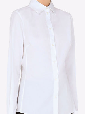 DOLCE & GABBANA White Cotton Blend Shirt for Women | FW23 Season