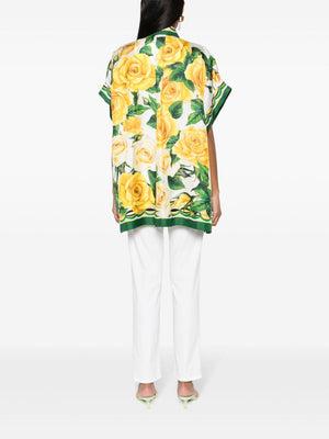 DOLCE & GABBANA Multicolor Printed Blouse for Women - 24SS Collection