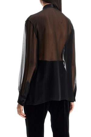 DOLCE & GABBANA Elegant Chiffon Blouse with Bow Detail