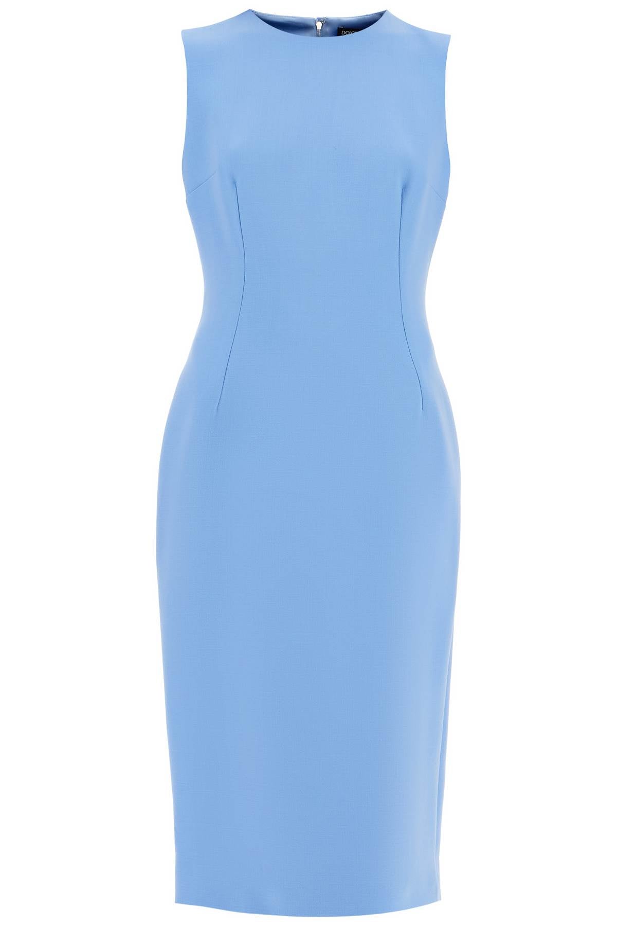 DOLCE & GABBANA Elegant Wool Crepe Midi Dress