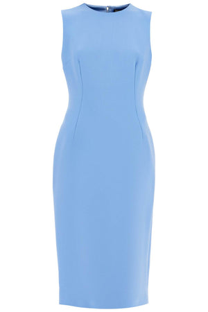 DOLCE & GABBANA Elegant Wool Crepe Midi Dress