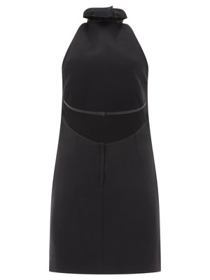 DOLCE & GABBANA Sleek Black Wool Mini Dress for Women