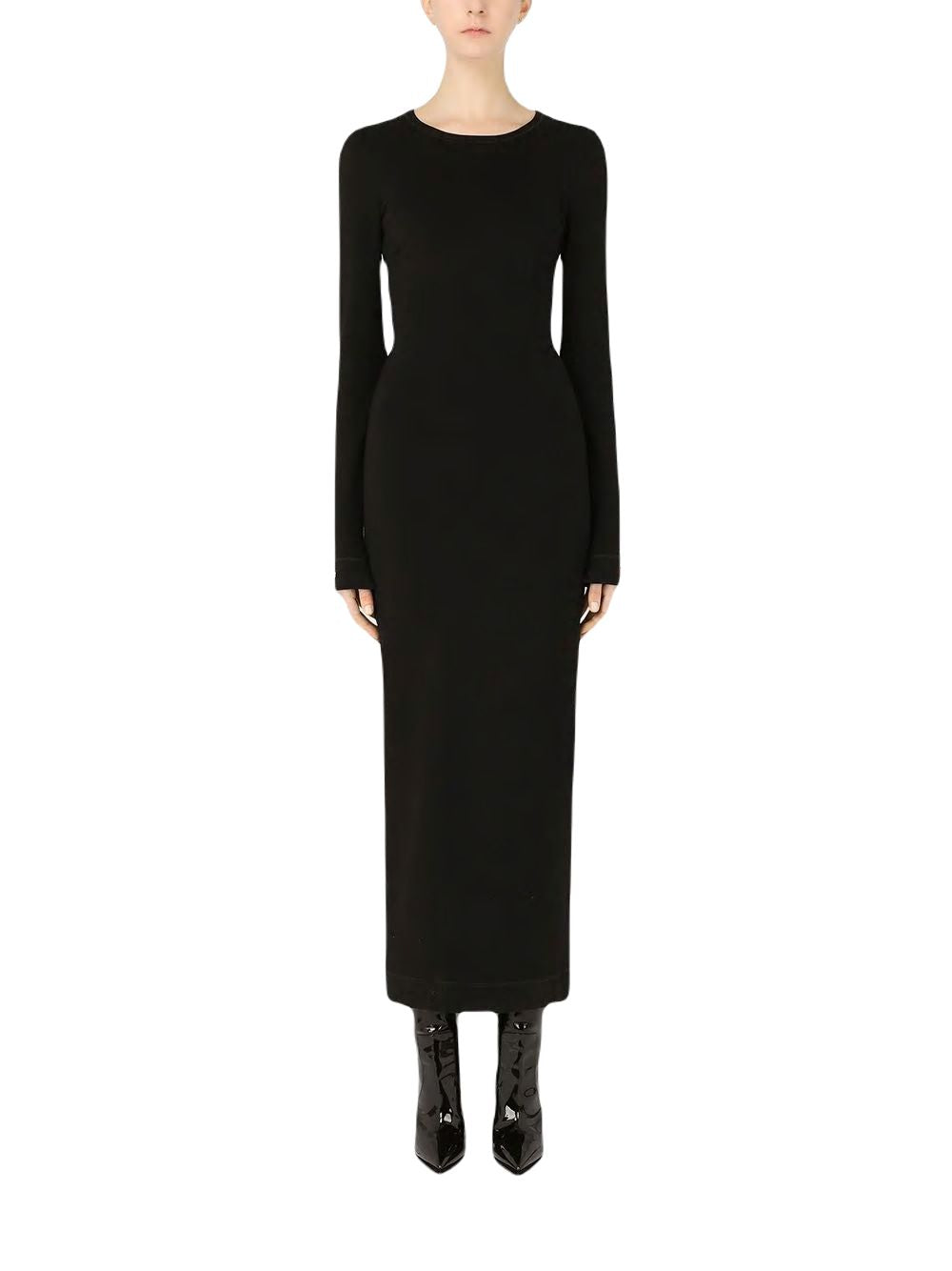 DOLCE & GABBANA Black Sheath Dress for Women - FW21