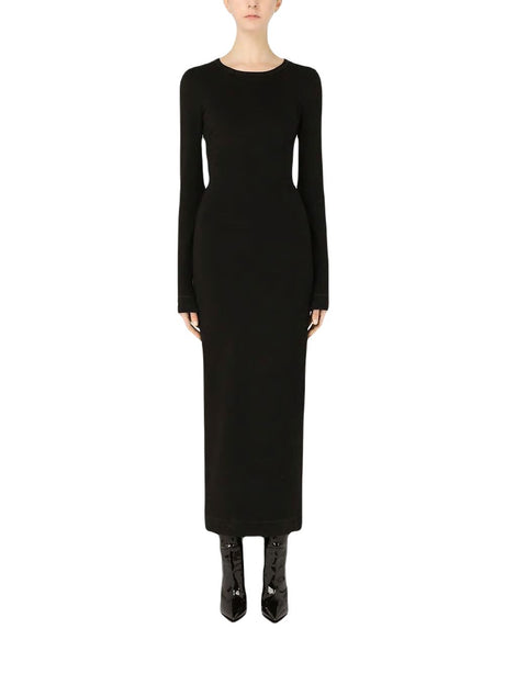 DOLCE & GABBANA Black Sheath Dress for Women - FW21