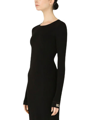 DOLCE & GABBANA Black Sheath Dress for Women - FW21