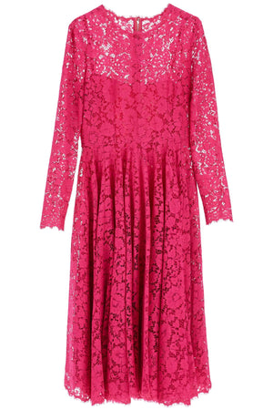 DOLCE & GABBANA Floral Lace Midi Dress