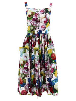 فستان بطبعة الزهور الليلية للنساء - مجموعة SS24