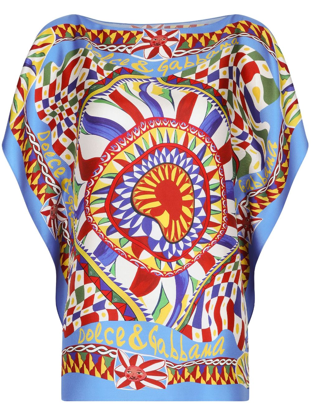 DOLCE & GABBANA Multicoloured Abstract Print Silk Blouse for Women - FW23