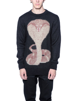 GIVENCHY Black Wool Crew Neck Sweater for Men