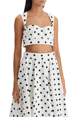 DOLCE & GABBANA Polka Dot Mini Bustier Top