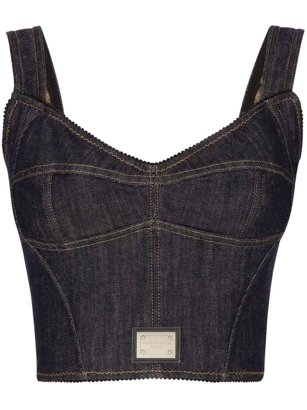 DOLCE & GABBANA Blue Denim Bustier for Women