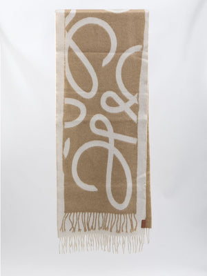 LOEWE Double-Faced Wool and Cashmere Scarf - 38x180cm