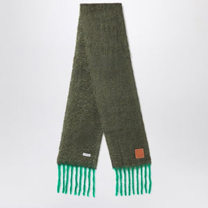 LOEWE Mohair and Wool Blend Scarf with Decorative Fringes