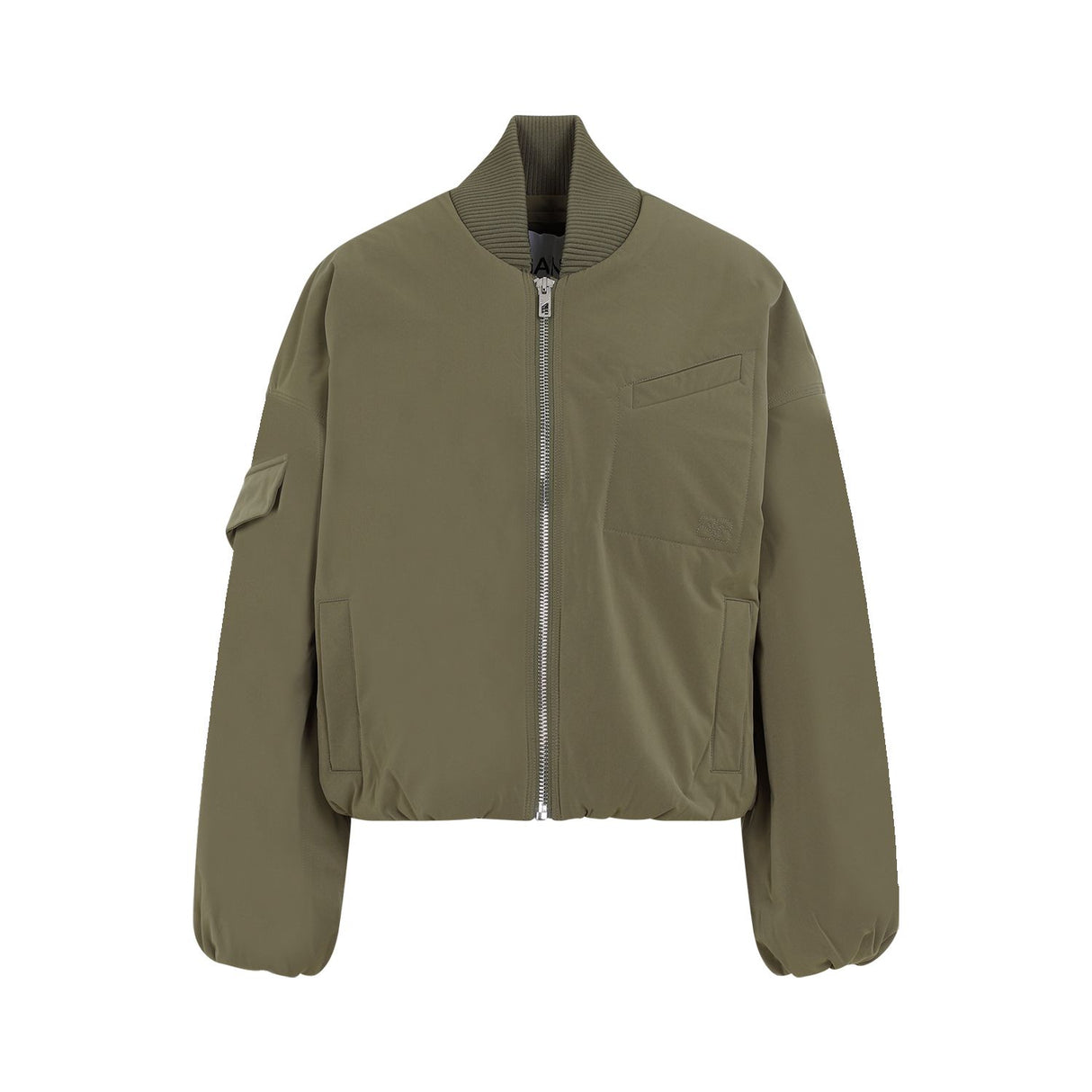 GANNI Military Green Bomber Jacket for Women