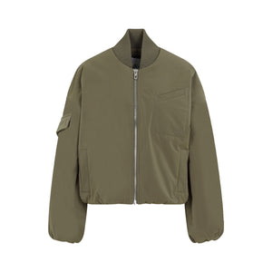 GANNI Military Green Bomber Jacket for Women