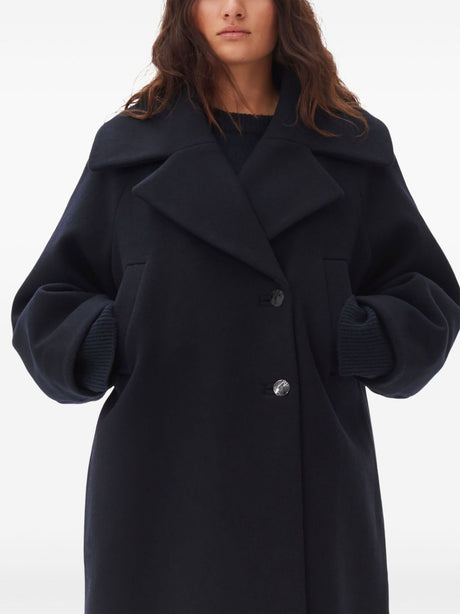 GANNI Midnight Blue Wool Boiled Jacket