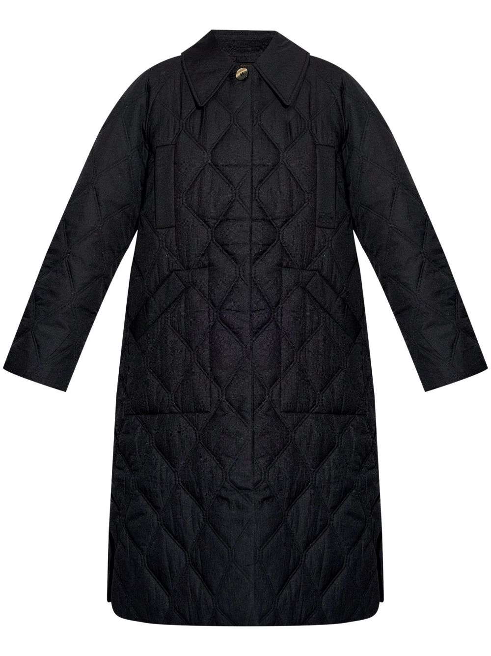 GANNI Elegant Quilted Midi Jacket