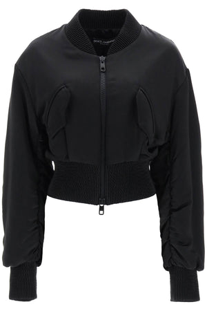 DOLCE & GABBANA Chic and Elegant Charmeuse Bomber Jacket for Women