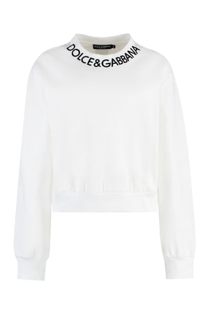 Sweatshirt Cotton Trắng Nữ Đính Ví Cổ - SS24