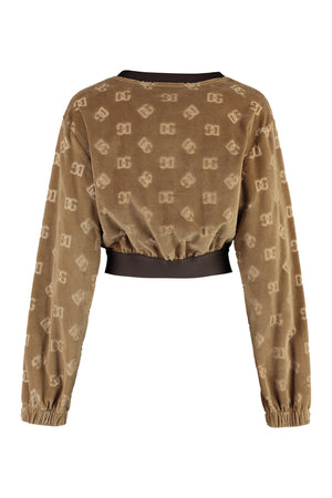 Jacquard Print Chenille Sweat Shirt