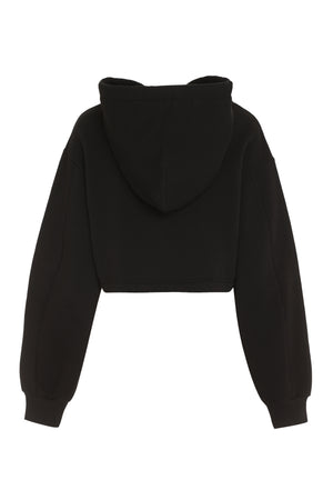 DOLCE & GABBANA Cotton Hoodie in Black for Women - Cropped Length