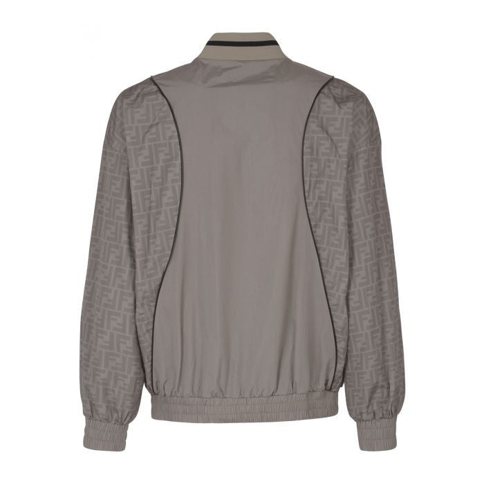 FENDI Stone and Ebony Men's Bomber Jacket for SS24