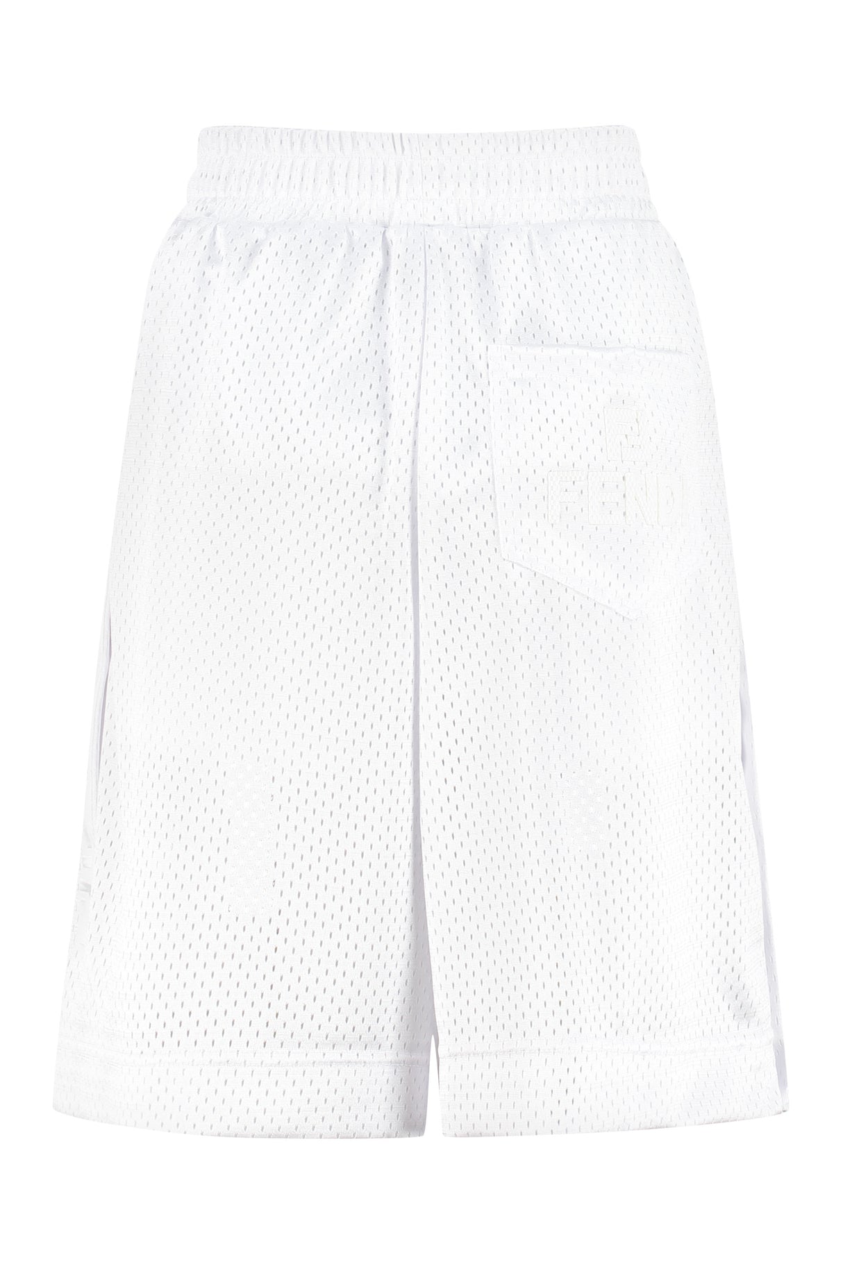 White Mesh Pants with Pockets