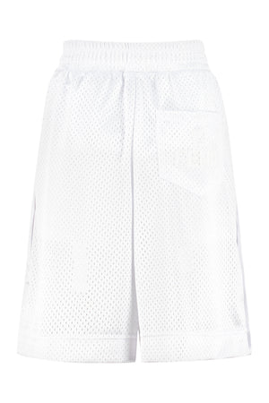 White Mesh Pants with Pockets