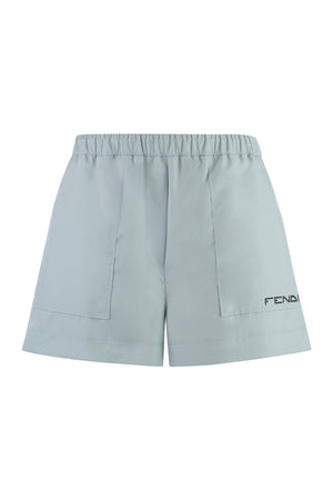 FENDI Adjustable Drawstring Shorts for Women in Light Blue (SS24)