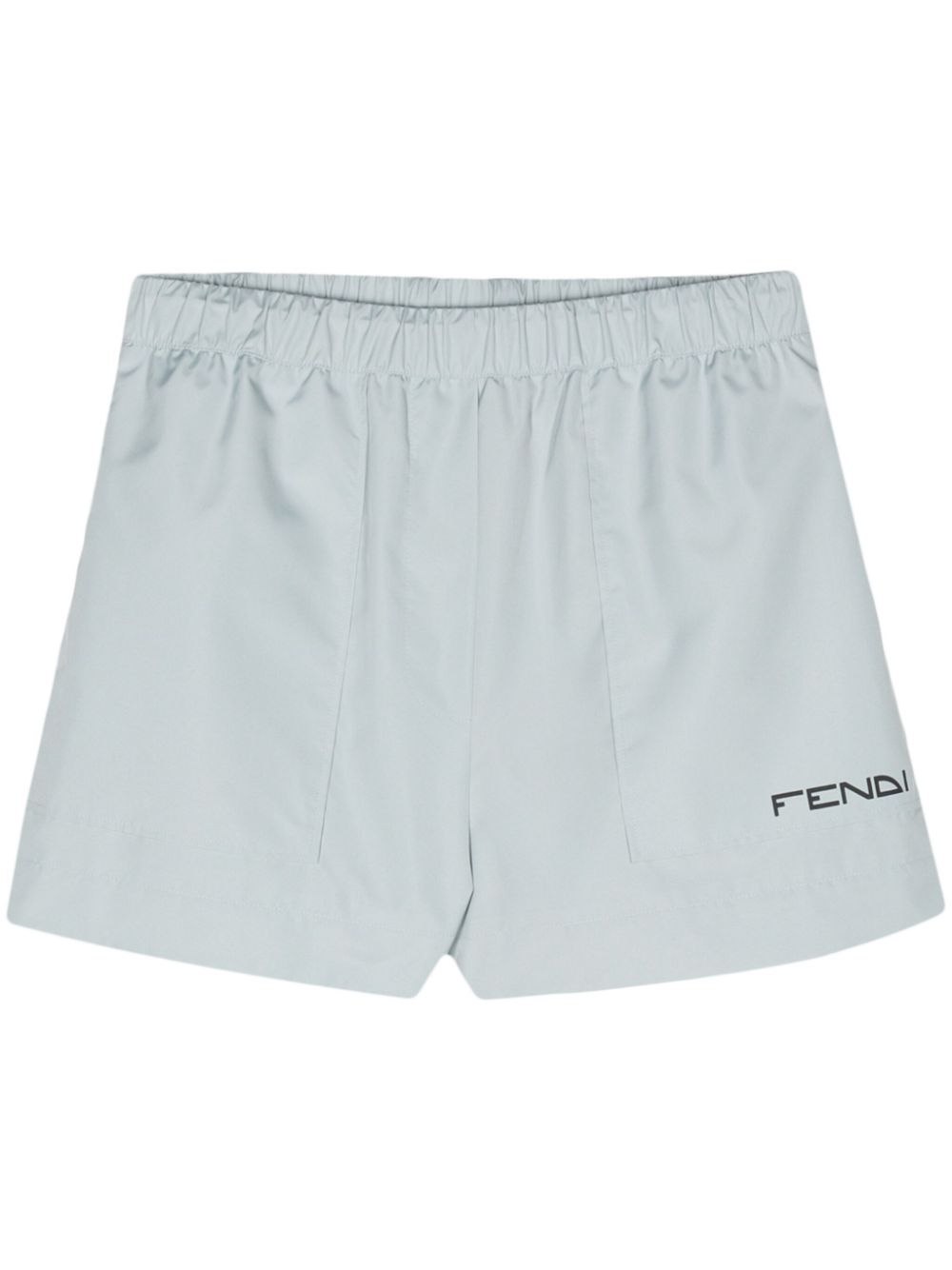 Powder Blue Nylon Shorts for Women from FENDI