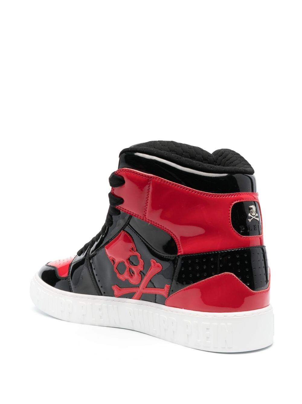 Men's Black Skull & Bones High-Top Sneaker for FW23