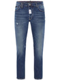 PHILIPP PLEIN Skinny Fit Distressed Denim Jeans for Men