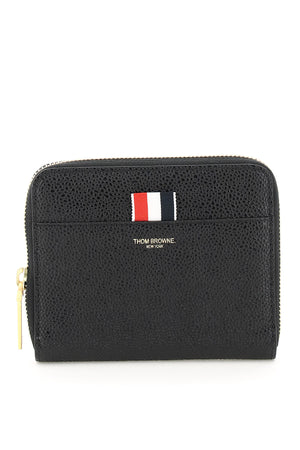 THOM BROWNE Classic Black Zip Around Wallet for Women - FW23 Collection