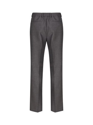 Men's Grey Wool Trousers from FENDI FW23 Collection