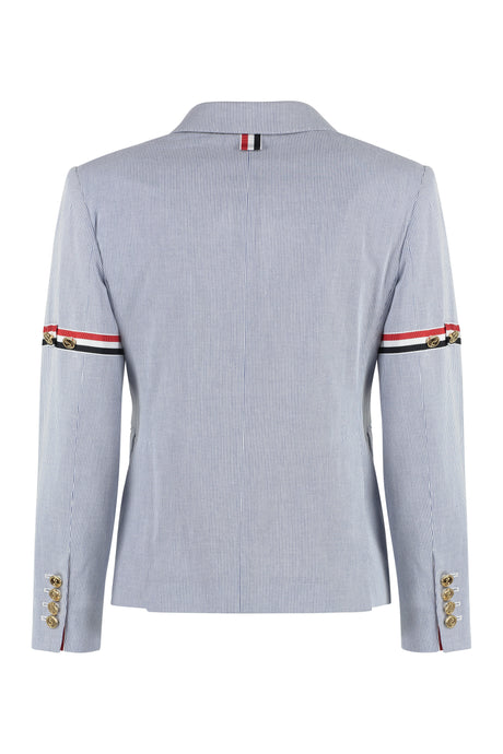 THOM BROWNE Striped Single-Breasted Blazer for Women