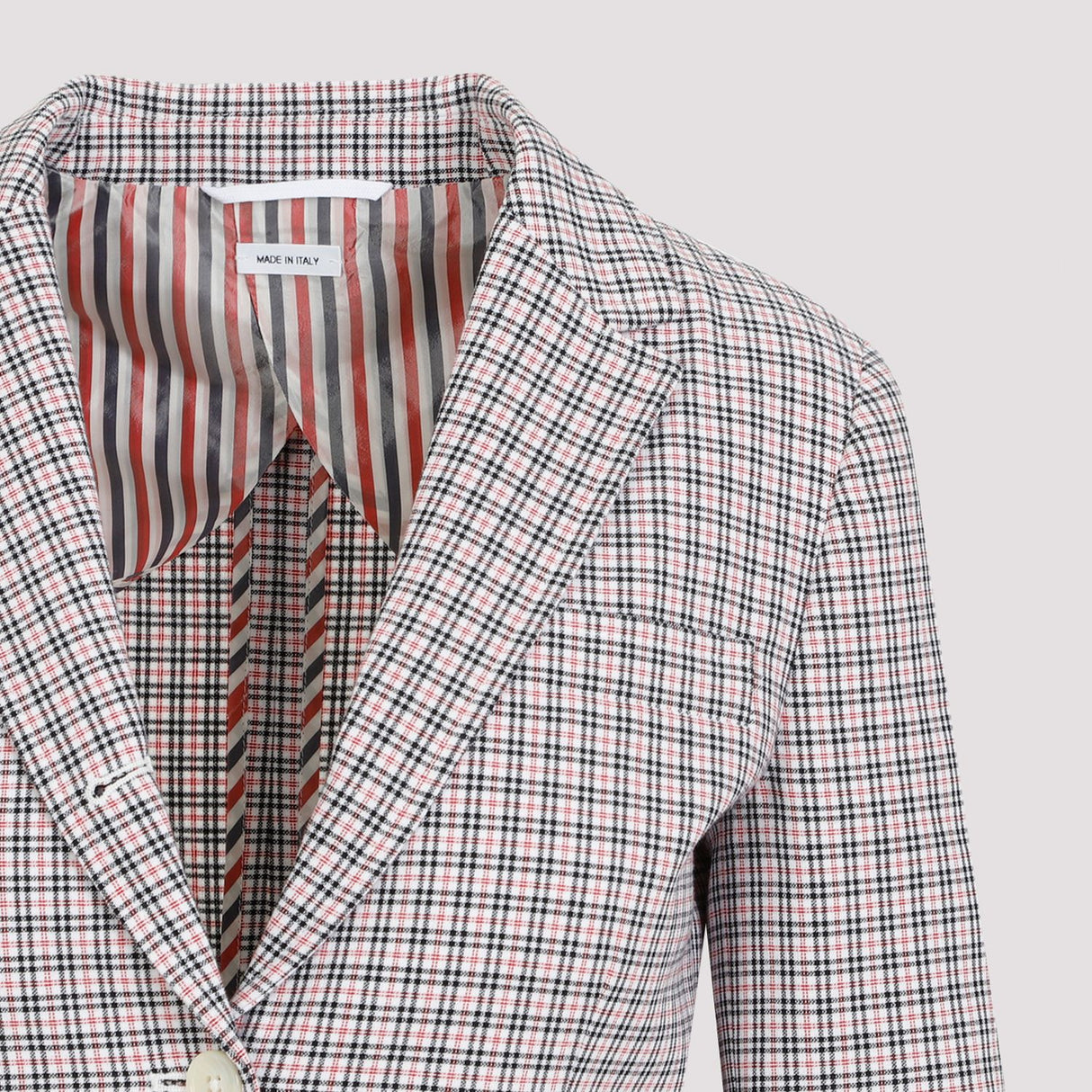 THOM BROWNE Multicolour Small Check Cotton Jacket for Women - SS24 Collection